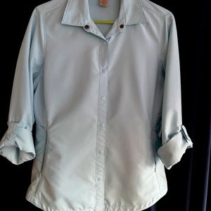 Duluth Trading Snap Front Poly Shirt SZ M